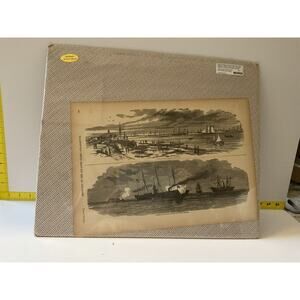 Antique Newspaper Civil War 1800s Recovery Atlantic Coast Harper Military Rare